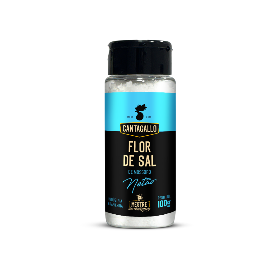 Rótulo de pote de flor de sal CantaGallo produzido pela Oliver Print